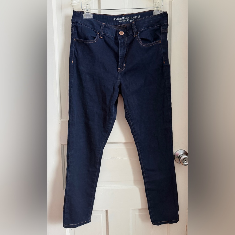 American Eagle Outfitters Hi-Rise Jegging Navy Denim Jeans